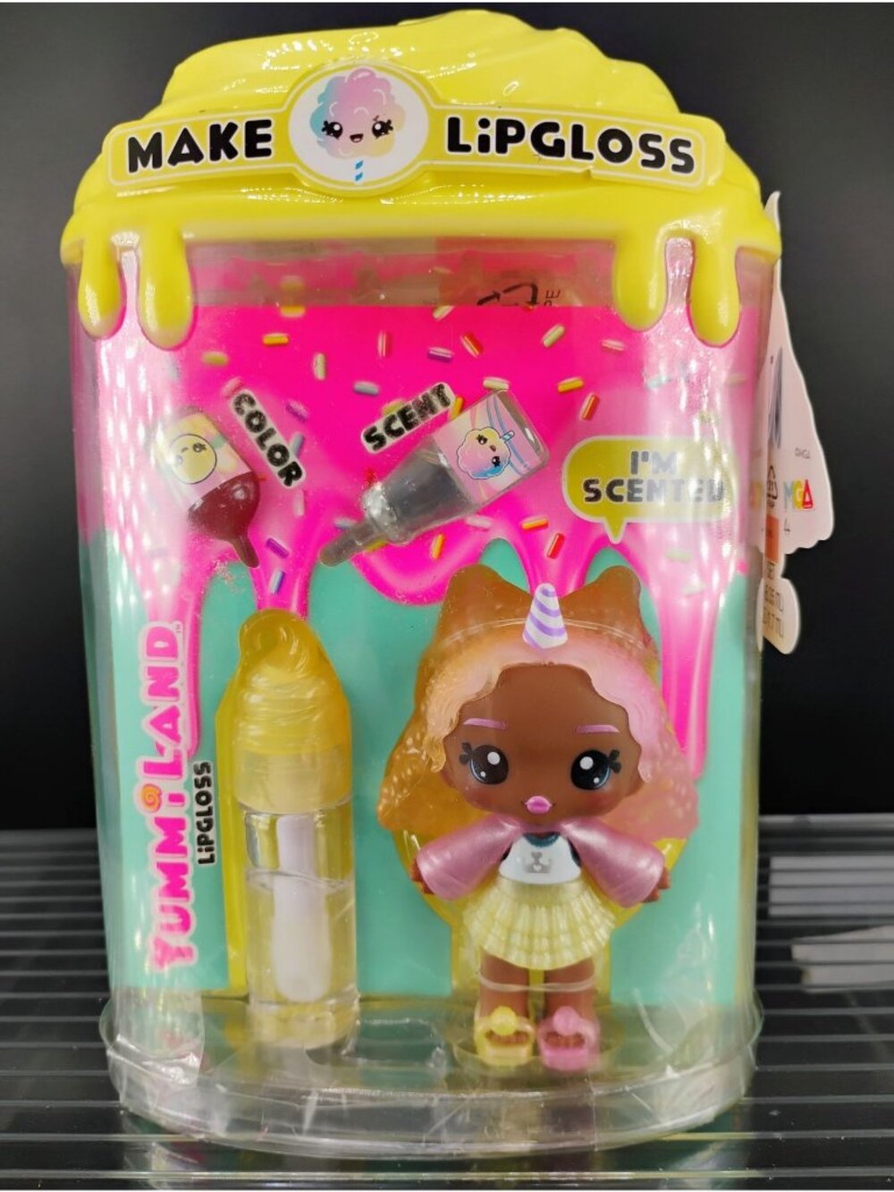 Yummiland Nia Candy Fluff Doll & Make Your Own Scented Lip Gloss Kit